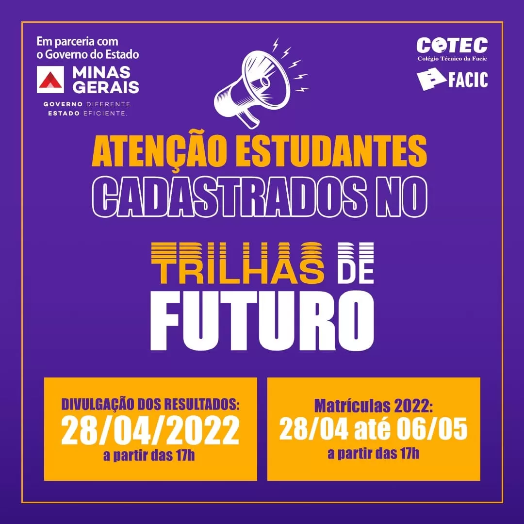 Leia mais sobre o artigo Resultados e período de matrículas para vagas do Trilhas de Futuro