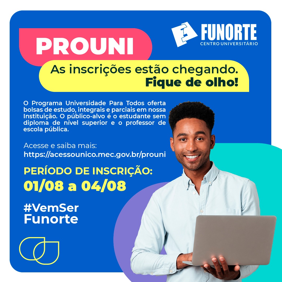 Leia mais sobre o artigo Estão abertas as inscrições para o Prouni